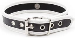 Banoch - Collar of O White - wit pu leer - halsband bdsm — thumbnail 8