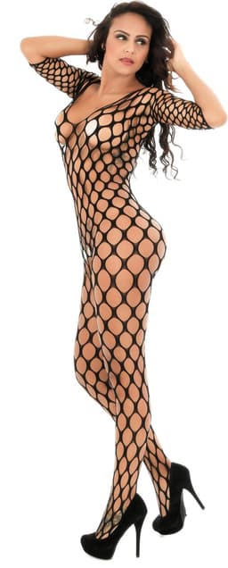 Body Pleasure TL31 Strakke Visnet Bodystocking – One Size – Cadeaubox — thumbnail 2