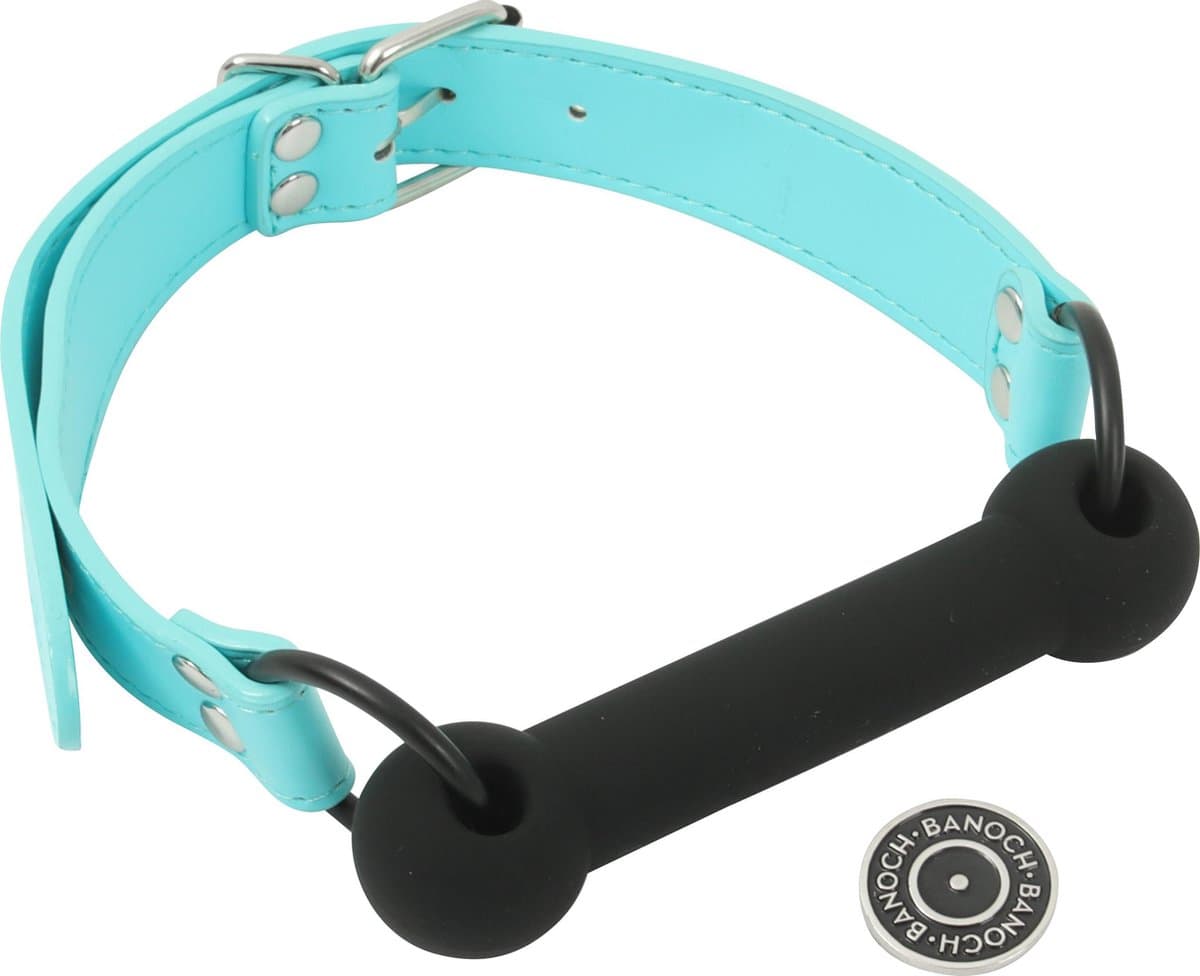 Banoch - mondknevel recht siliconen - blauw bit gag — afbeelding 1