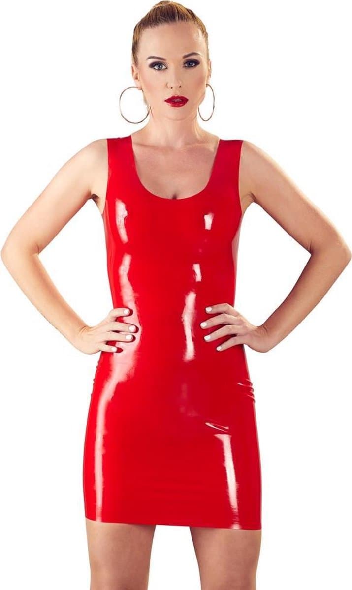 Latex Jurk Rood 2XL — afbeelding 1