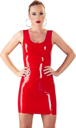 Latex Jurk Rood 2XL — thumbnail 1