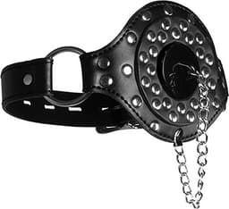 Shots Open Mouth Gag met Stop – Verstelbare BDSM Mondknevel met Hoofdtuig – Zwart — thumbnail 2