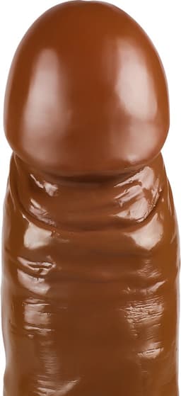 Realistische Geaderde Dildo Vibrator Bruin - Zuignap - Stimulerend voor vrouwen - Stimulerend voor clitoris - Spannend voor koppels - Sex speeltjes - Sex toys - Erotiek - Sexspelletjes voor mannen en vrouwen – Seksspeeltjes - Vibrerende dildo — thumbnail 2