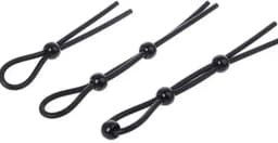 Verstelbare Lasso Cockring I Penisring I Cockring I Siliconen I Met 3 Verstelbare Ringen I 19 CM Diameter I Zwart — thumbnail 2