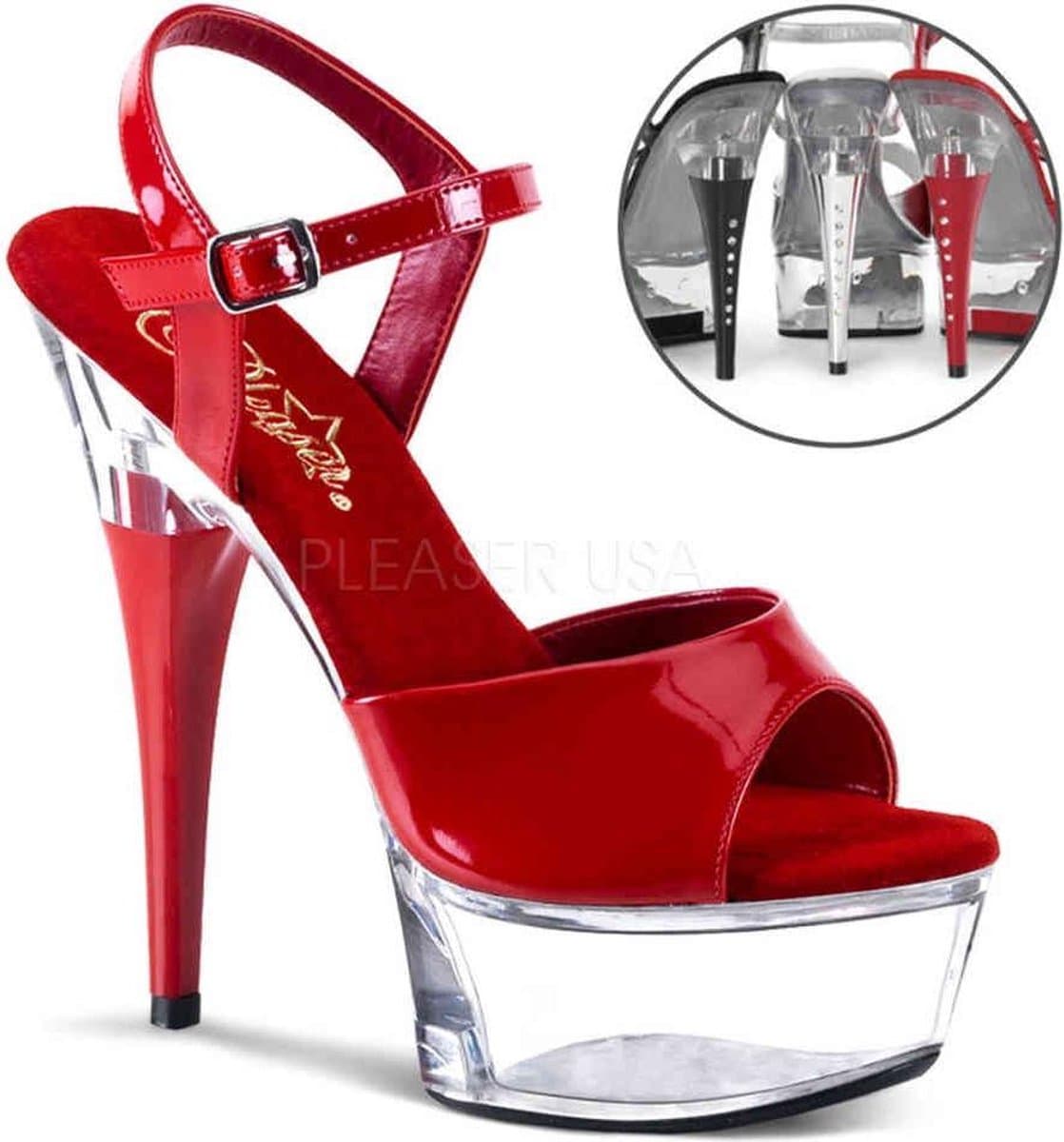 Pleaser - CAPTIVA-609 Sandaal met enkelband - US 5 - 35 Shoes - Rood — afbeelding 1