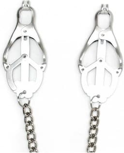 Rimba Bondage Play - Japanse Clover Tepelklemmen Met Ketting — thumbnail 1