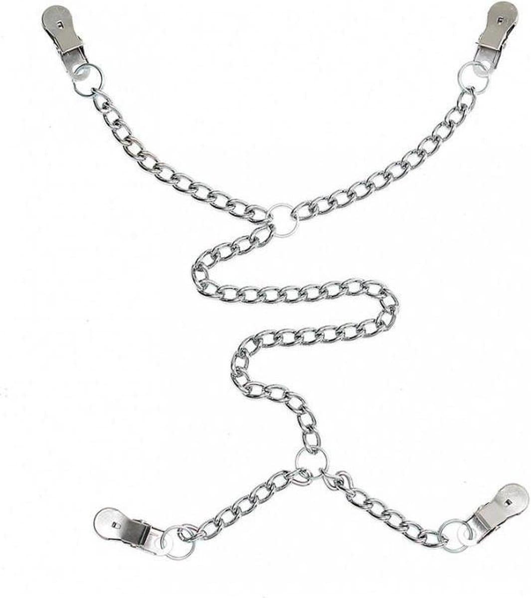 Rimba Bondage Play - Tepel En schaamlip klemmen Met Ketting — afbeelding 1