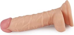 real extreme dildo 19 cm - zuignap - beige — thumbnail 2