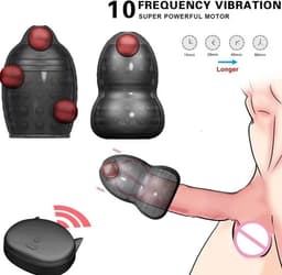 Dop Vibrator - Penis - Eikel - Oprekbaar - Masturbator - incl afstandsbediening en oplader — thumbnail 3