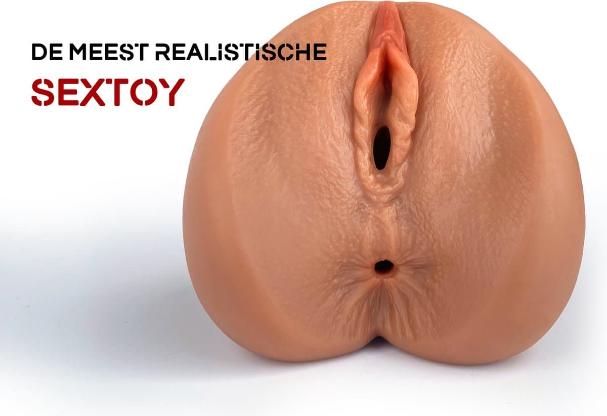 Aii 3D Realistisch Masturbator + Opbergtas - Masturbator voor man - Pocket Pussy - Sex toys voor mannen - Licht Getint — afbeelding 1