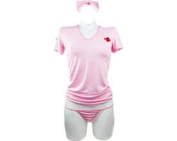 BamBella ® Sexy Cosplay Rollenspel kleding - Onesize - outfit dames Zuster pak Roze