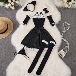 LekkerStout Lolita Kostuum - 6-Delig Incl. Accessoires - Cosplay - Sexy Lingerie | L | ( LS028 ) — thumbnail 2