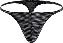 LekkerStout Heren String - Zwart/Wit - Sexy Herenondergoed | L | ( LS145 ) — thumbnail 5