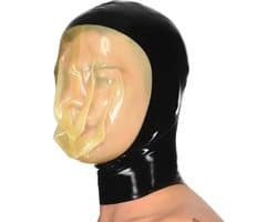 Latex masker met transparante ademhalingszak - Gummi BDSM - Latex rubber hoofd bondage - Dominantie - Hevig - Fetisj - 100% Latex rubber - 4MM Dikte - Maat L en groter- Unisex