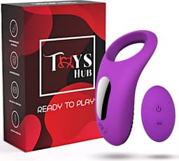 Toys Hub® Cockring Vibrerend met Afstandsbediending & Opbergzakje - Incl. E-BOOK - Met Clitoris Stimulator - 9 Vibraties - Siliconen - Sex Toys voor Koppels - Couples - Penisring - Man — thumbnail 1