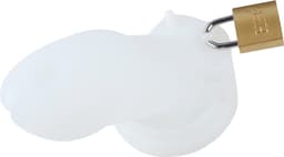 Banoch | Cockcage White | siliconen | witte Chastity Cage met 5 ringen | small / medium — thumbnail 5