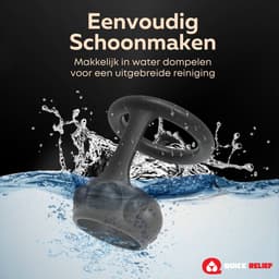Quick Relief Extreme Pleasure Cockring™ - Cockring - Penis Ring - Seksspeeltje voor Koppels - Sex Toy voor Mannen & Vrouwen - Zwart — thumbnail 5