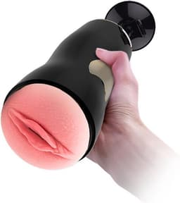 Bossoftoys - 63-00056 - Masturbator Black - Vibrating Pussy Masturbator - Suction Cup - 7 Vibration modes - 28 CM / 11 Inch — thumbnail 1