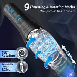 Elektrische Masturbator voor Mannen – Pocket Pussy – Vibratie & Zuigfunctie – USB-C Oplaadbaar – Zwart — thumbnail 6