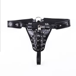 vscnovelty® Fetish - BSDM - Kuisheidsgordel voor heren, met rooster - PU leder — thumbnail 3