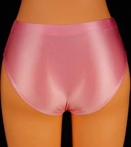 Satijnen Dames Slip voor Mannen – Glanzend – Hoge Taille – Roze — thumbnail 2