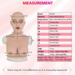 Siliconen borsten- siliconen gezicht-Crossdresser-Travestie- Vrouwen gezicht- Female Face-Travestiet-Cosplay — thumbnail 6