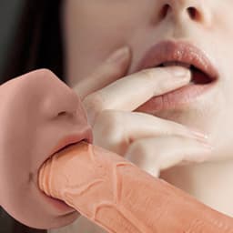 Quick Relief Vanessa™ - Blowjob Masturbator - Pocket Pussy - 3 in 1 Blowjob, Vagina & Anus - Sex Toy voor Mannen - voor Heren - Stroker - Seks - 20 cm - Bruin — thumbnail 8