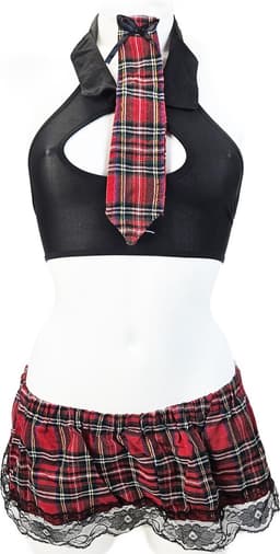 BamBella ® Sexy erotische uniform - Maat XS/S - Schoolmeisje Rollenspel kleding outfit dames — thumbnail 1