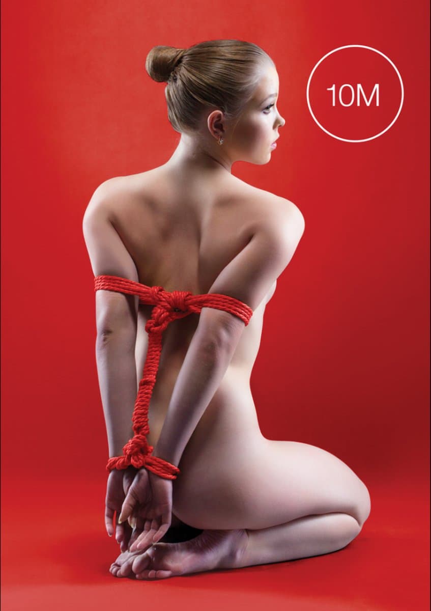 Ouch! Japanse Bondage Touw voor Stoute Spellen - 10m - Rood — afbeelding 1