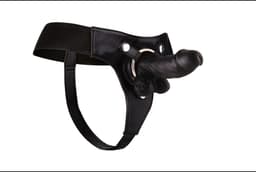 Ouch! Realistische Strap On Voorbinddildo met Harnas - 15 cm - Zwart — thumbnail 14