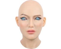 Siliconen - Vrouwelijk - Masker - Gezicht - 100% Hypoallergene Medische Siliconen - Neutraal - Realistisch - Crossdresser - Transgender - Mastectomie - Hoofd - Gezichtsmasker - Female Face