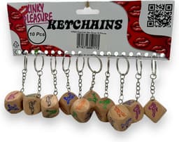 Sleutelhanger Met Seks Dobbelsteen 10 Stuks Met Display — thumbnail 1