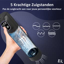 Toys Hub® Automatische Penispomp MAX - Met 3 Penisringen & Ebook - Elektrisch - USB Oplaadbaar - LED Scherm - Sex Toys voor Mannen - Penis Vergroter – 20 CM — thumbnail 8