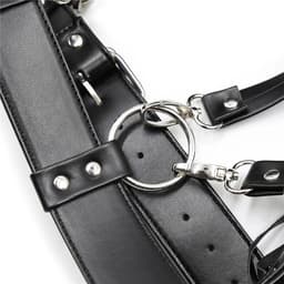 vscnovelty® Fetish - Sm Lederen Kleding Bondage Kwastje Broek Bdsm - Sex Harnas Klinknagels - Fetish Cosplay — thumbnail 5