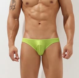 Erotische heren slip - Juicy - Groen - Micro string - Leuke tekst — thumbnail 3
