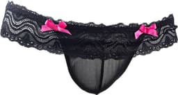 BamBella ® - String Kruisloos - One size - Sexy Zwart Erotische onderbroek Heren — thumbnail 2