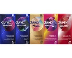 Durex - 50 Condooms - Orgasm Intense - Performa - Nude - Pleasure me - Voordeelverpakking
