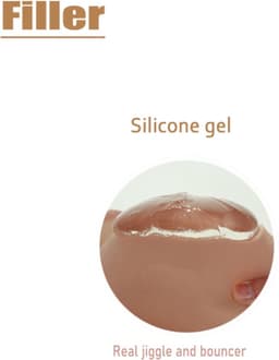 Siliconen Borsten-Nep borsten- D cup- 100% Siliconen- 2550 gram- Cosplay- Travestie-Transgender-Crossdresser-Breastplate — thumbnail 2