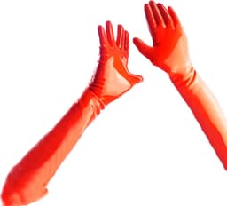 BamBella® - 100% LATEX Handschoenen Lang BDSM SM sexy glans handschoen Rood — thumbnail 2
