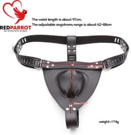 Chastity onderbroek voor Heren - Kuisheidskooi met slot - Leder — thumbnail 4