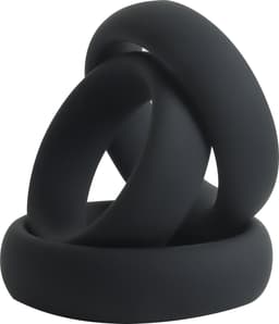 Banoch | Cockring set 11 delig | zwart siliconen en verstelbaar | diameter Ø 25/28/30/32/40/45/50 mm — thumbnail 4