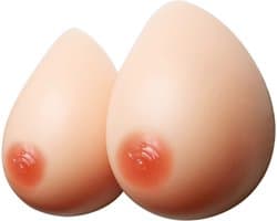 Borstprothese - 2-delige set - Cup F - 1400 gram - 100% hypoallergene medische siliconen - Zelfklevend - Protheses - Kunstmatige Nep Borst - Valse Borsten - fake boobs - Kunst Borst - Siliconen Huid - Crossdresser - Transgender - Travestiet
