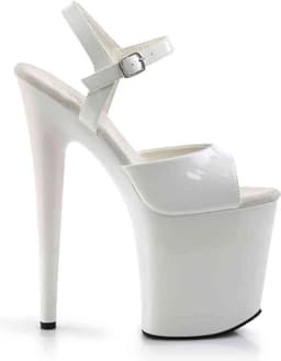 Pleaser - FLAMINGO-809 Sandaal met enkelband, Paaldans schoenen - Paaldans schoenen - 39 Shoes - Wit — thumbnail 3