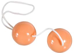 Seven Creations - Duoballs - Soft-Balls - Vaginale Balletjes - Oranje - Ø 35 mm — thumbnail 3