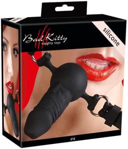 Zwarte Ball gag penisvorm — thumbnail 1
