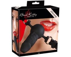 Zwarte Ball gag penisvorm