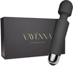 Vayénna - Vibrator voor Vrouwen - Wand Vibrator met 20 Standen - Seksspeeltjes in Zwart - Douchegeschikt - Huidvriendelijk Silicone — thumbnail 1