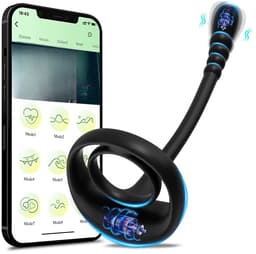 Satin touch® - Luxe Prostaat Vibrator - Anaal Vibrators voor mannen - Cockring - Met app te bedienen – Prostaat Stimulator – Sex toys voor mannen - Zwart - Sex speeltje — thumbnail 1