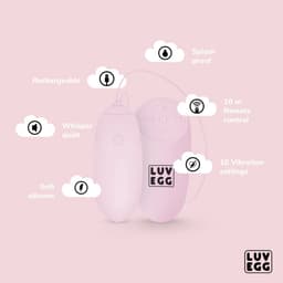 LUV EGG Vibrerend ei - Vibratie eitje met afstandsbediening (draadloos) - Koppeltoy - Roze — thumbnail 3