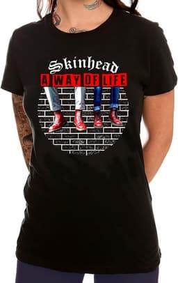 Dames T-shirt - Skinhead Oi Punk - Casual Kleding - Premium Katoen Kwaliteit - Maten S tot XXL — thumbnail 1